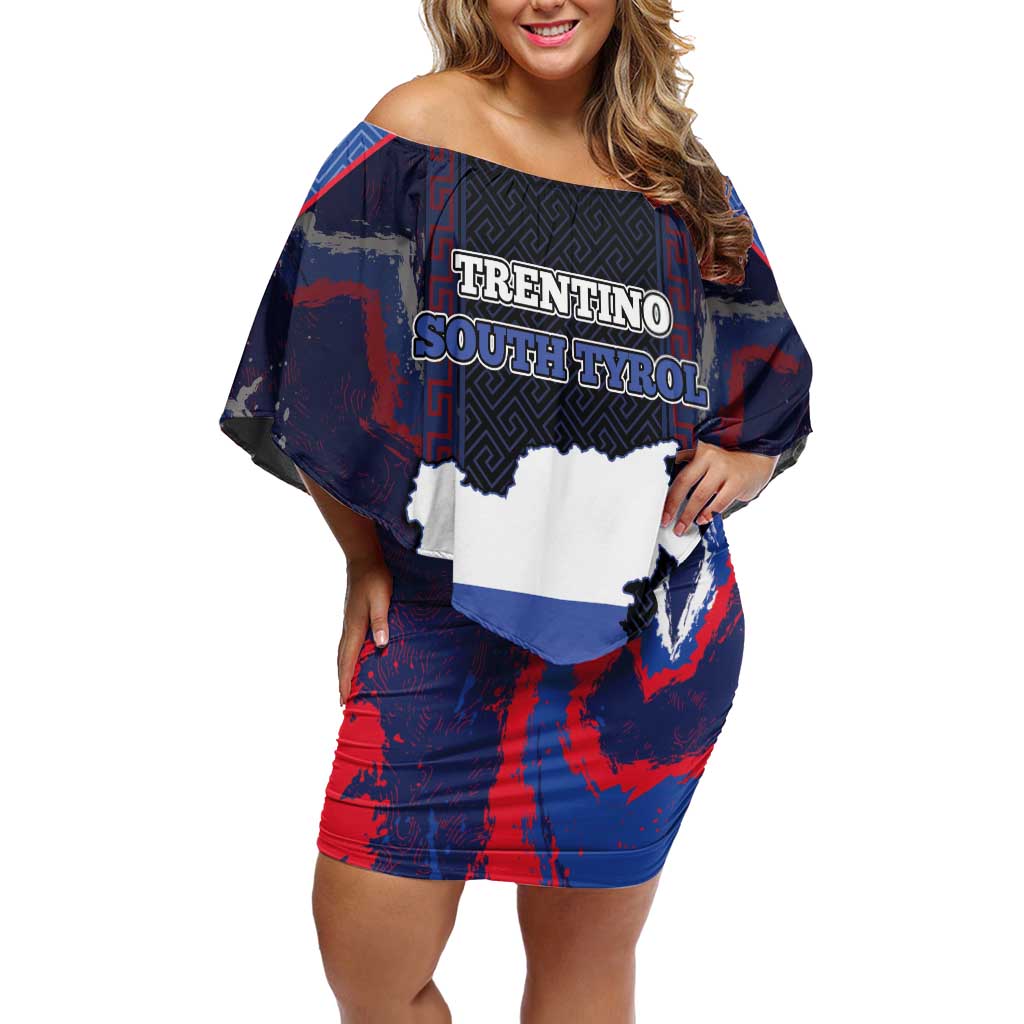 Personalized Italy Trentino-South Tyrol Off Shoulder Short Dress Coat Of Arms Eagle And Roman Patterns