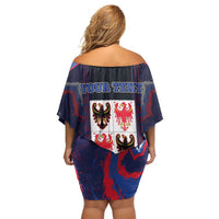 Personalized Italy Trentino-South Tyrol Off Shoulder Short Dress Coat Of Arms Eagle And Roman Patterns