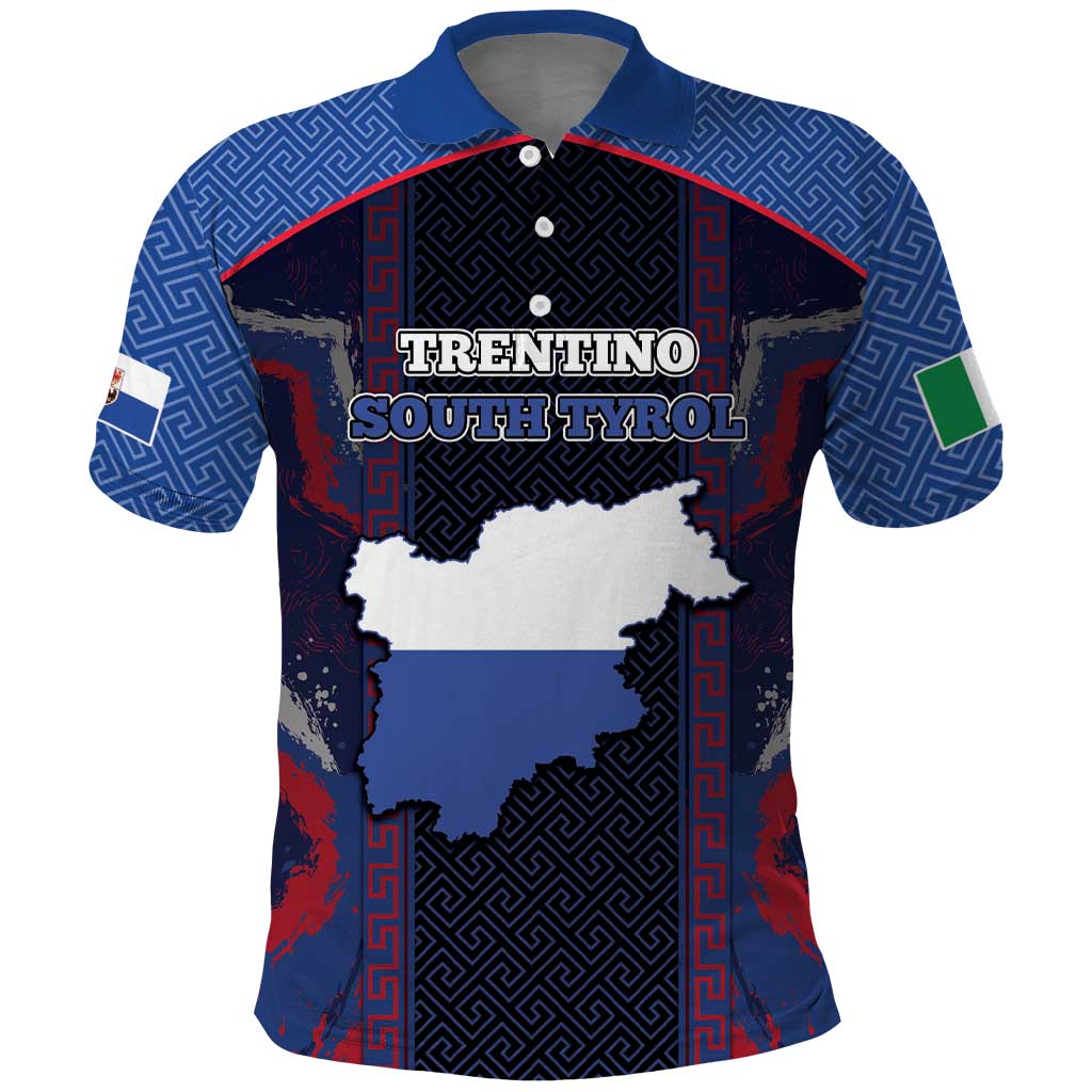 Personalized Italy Trentino-South Tyrol Polo Shirt Coat Of Arms Eagle And Roman Patterns