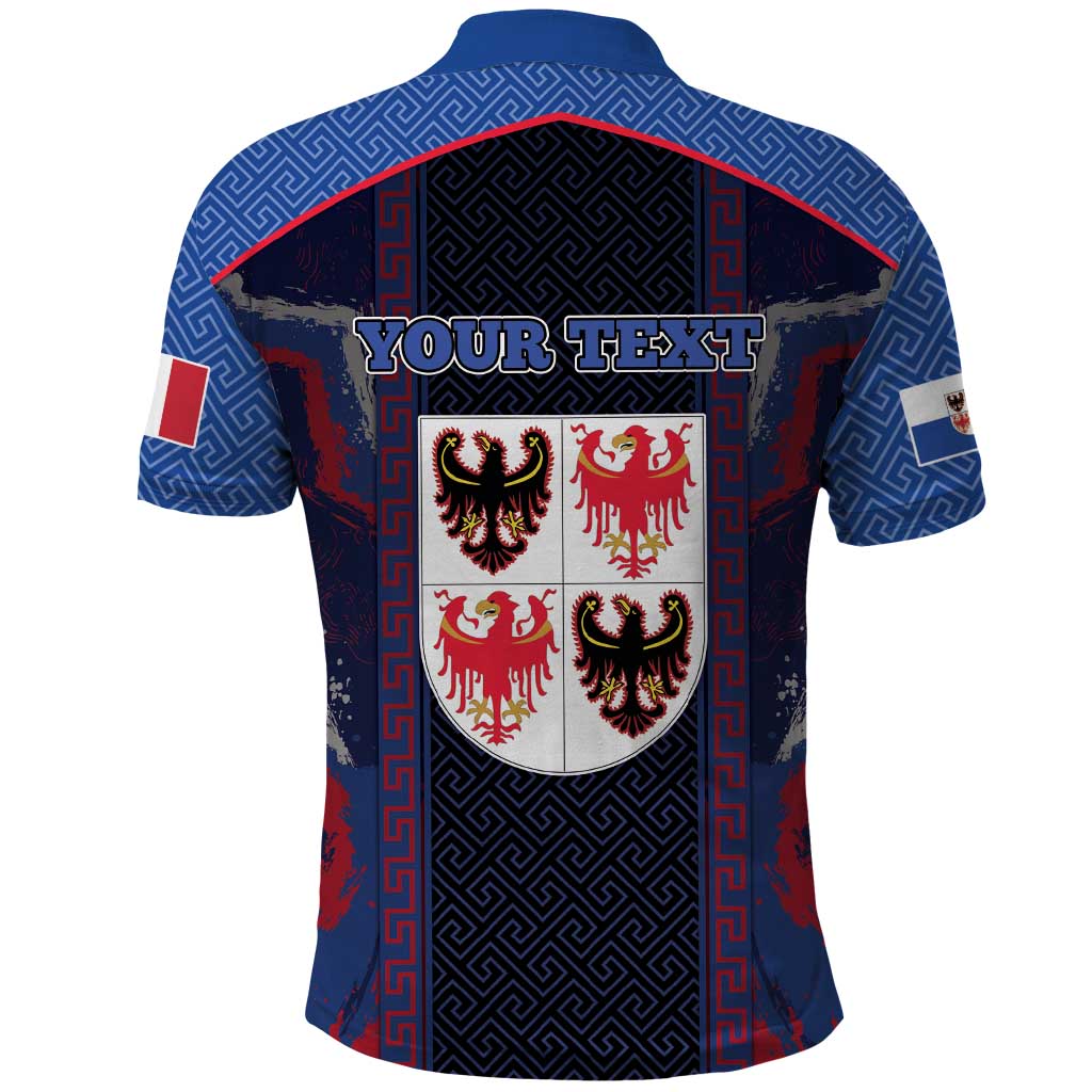 Personalized Italy Trentino-South Tyrol Polo Shirt Coat Of Arms Eagle And Roman Patterns