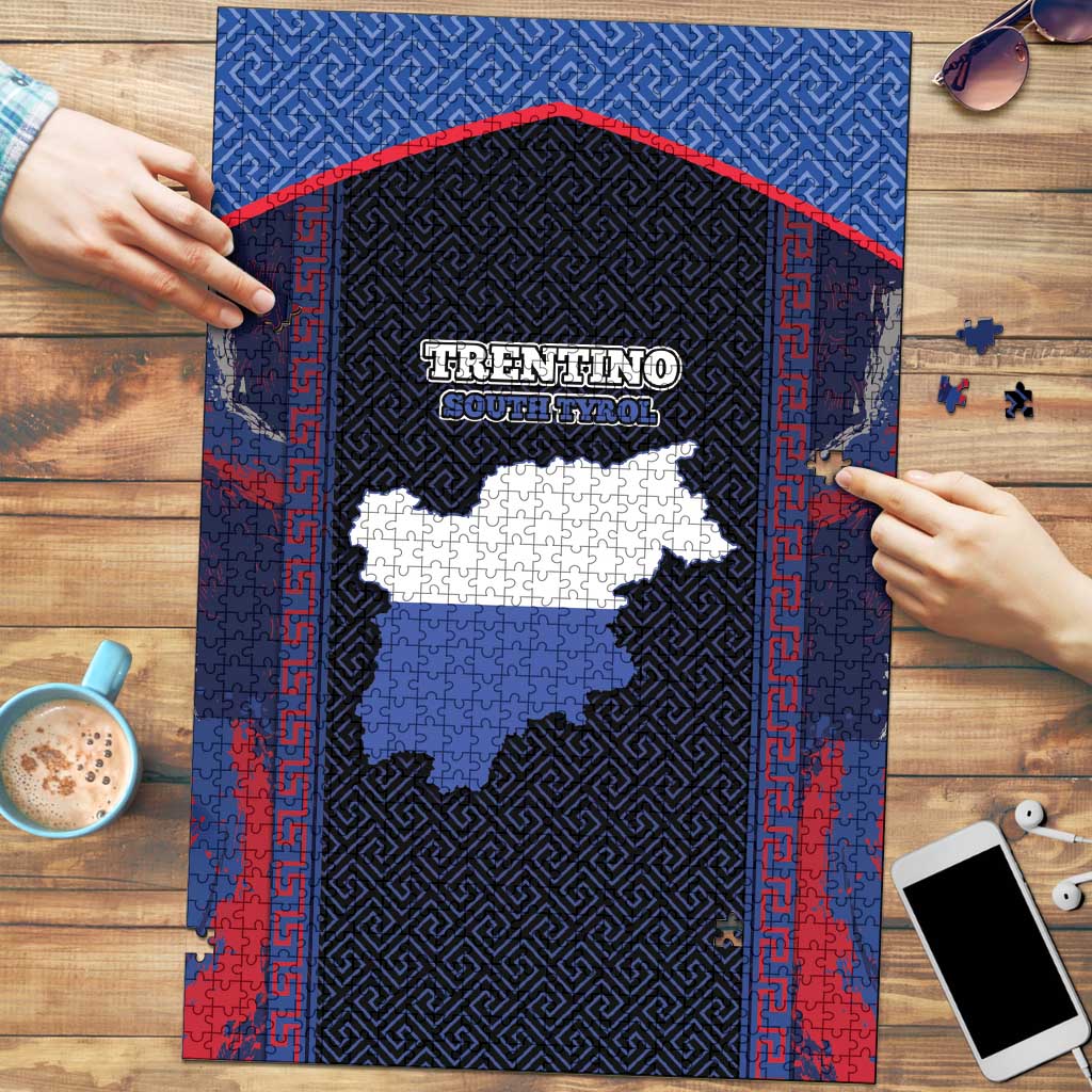 Italy Trentino-South Tyrol Puzzle Coat Of Arms Eagle And Roman Patterns