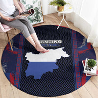 Italy Trentino-South Tyrol Round Carpet Coat Of Arms Eagle And Roman Patterns