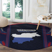 Italy Trentino-South Tyrol Round Carpet Coat Of Arms Eagle And Roman Patterns
