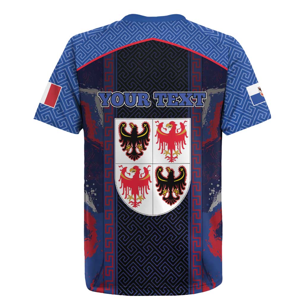 Personalized Italy Trentino-South Tyrol Rugby Jersey Coat Of Arms Eagle And Roman Patterns