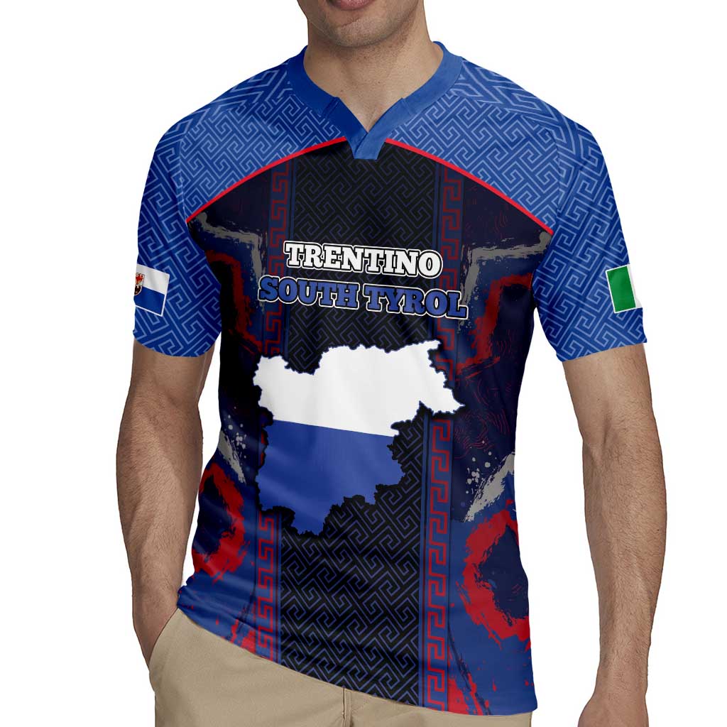 Personalized Italy Trentino-South Tyrol Rugby Jersey Coat Of Arms Eagle And Roman Patterns