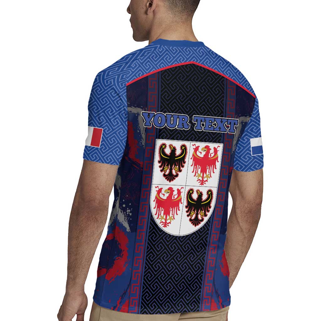 Personalized Italy Trentino-South Tyrol Rugby Jersey Coat Of Arms Eagle And Roman Patterns