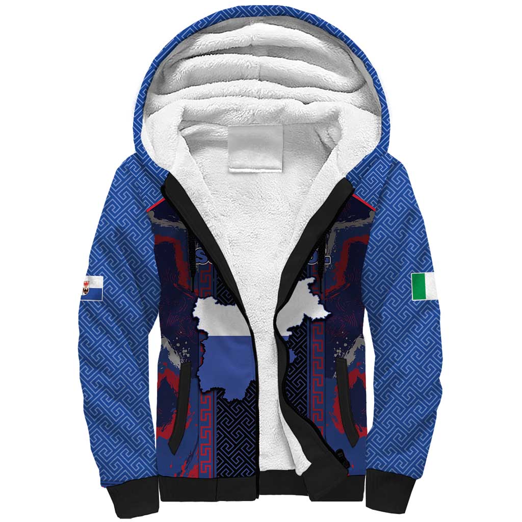 Personalized Italy Trentino-South Tyrol Sherpa Hoodie Coat Of Arms Eagle And Roman Patterns