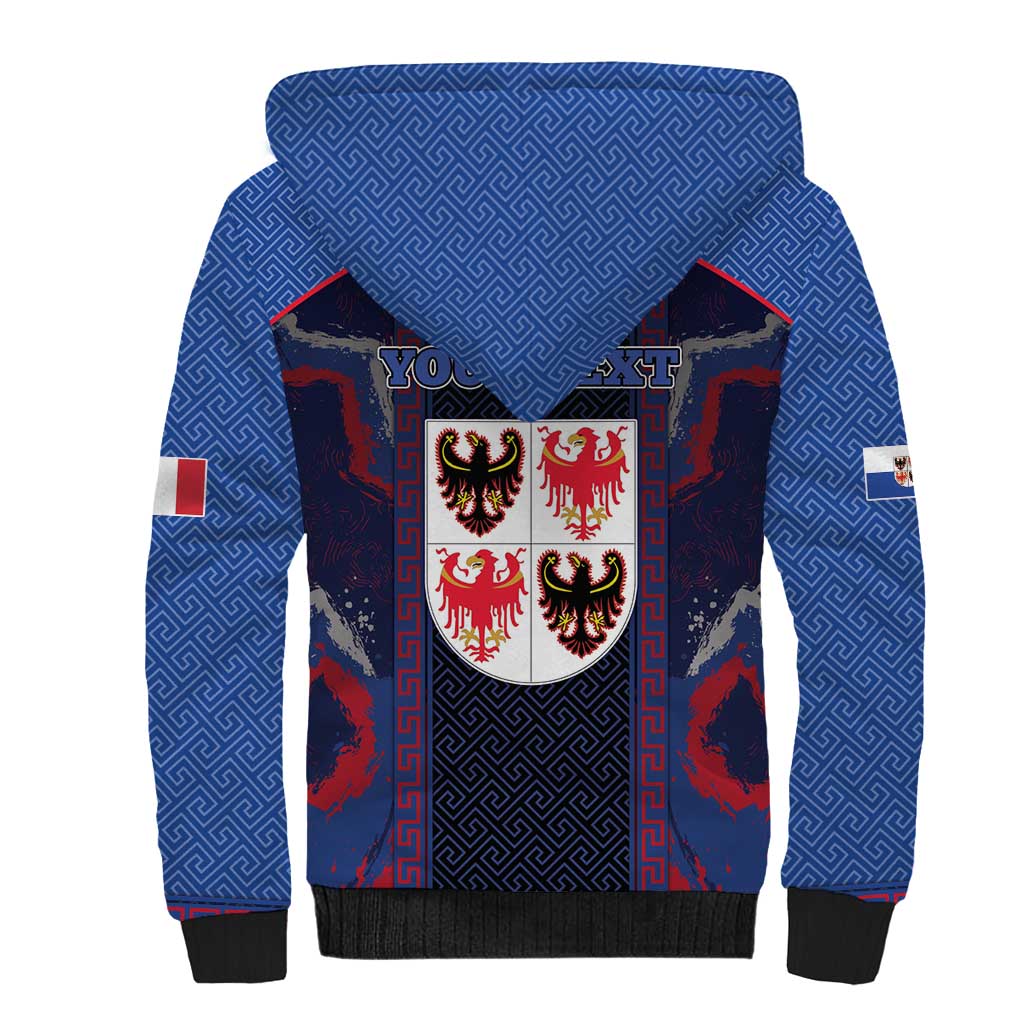 Personalized Italy Trentino-South Tyrol Sherpa Hoodie Coat Of Arms Eagle And Roman Patterns