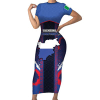 Personalized Italy Trentino-South Tyrol Short Sleeve Bodycon Dress Coat Of Arms Eagle And Roman Patterns
