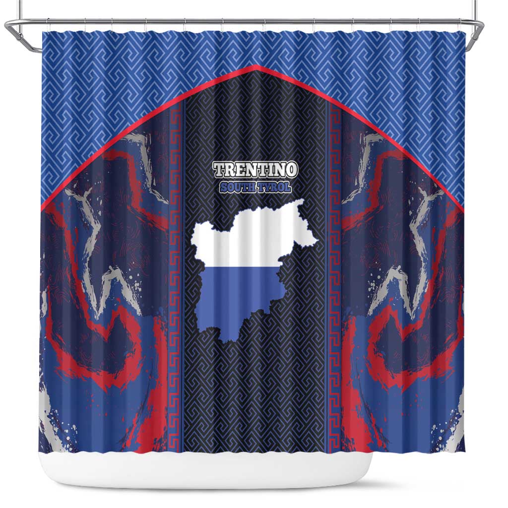 Italy Trentino-South Tyrol Shower Curtain Coat Of Arms Eagle And Roman Patterns