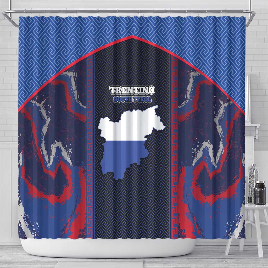 Italy Trentino-South Tyrol Shower Curtain Coat Of Arms Eagle And Roman Patterns