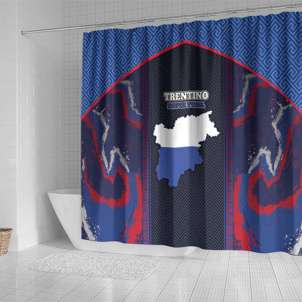 Italy Trentino-South Tyrol Shower Curtain Coat Of Arms Eagle And Roman Patterns