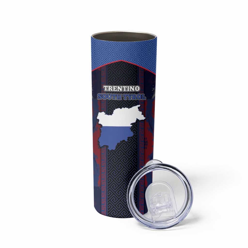 Personalized Italy Trentino-South Tyrol Skinny Tumbler Coat Of Arms Eagle And Roman Patterns