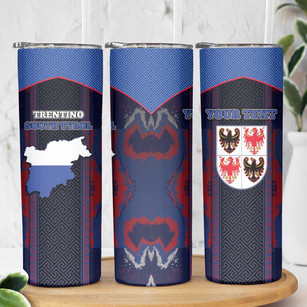 Personalized Italy Trentino-South Tyrol Skinny Tumbler Coat Of Arms Eagle And Roman Patterns