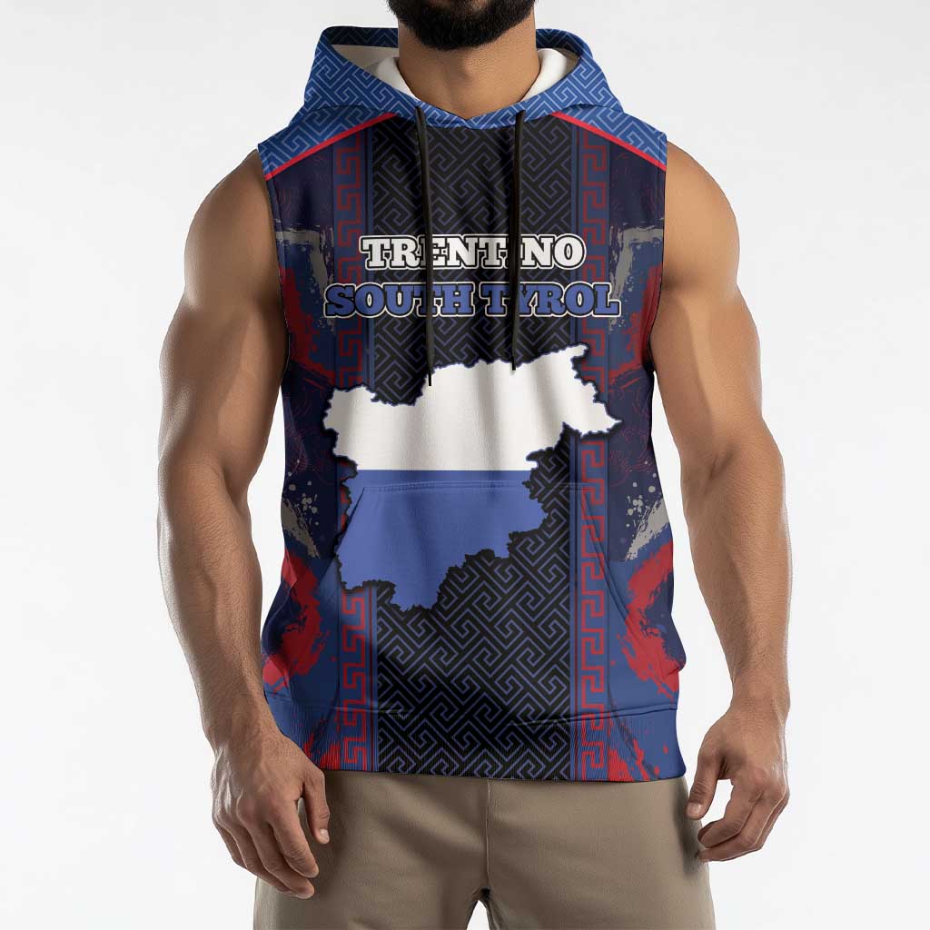 Personalized Italy Trentino-South Tyrol Sleeveless Hoodie Coat Of Arms Eagle And Roman Patterns