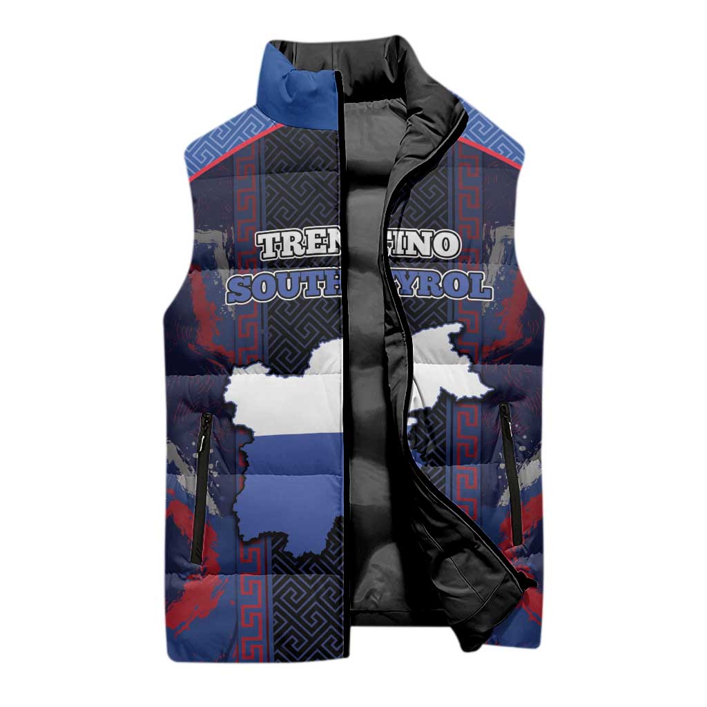 Personalized Italy Trentino-South Tyrol Sleeveless Puffer Jacket Coat Of Arms Eagle And Roman Patterns