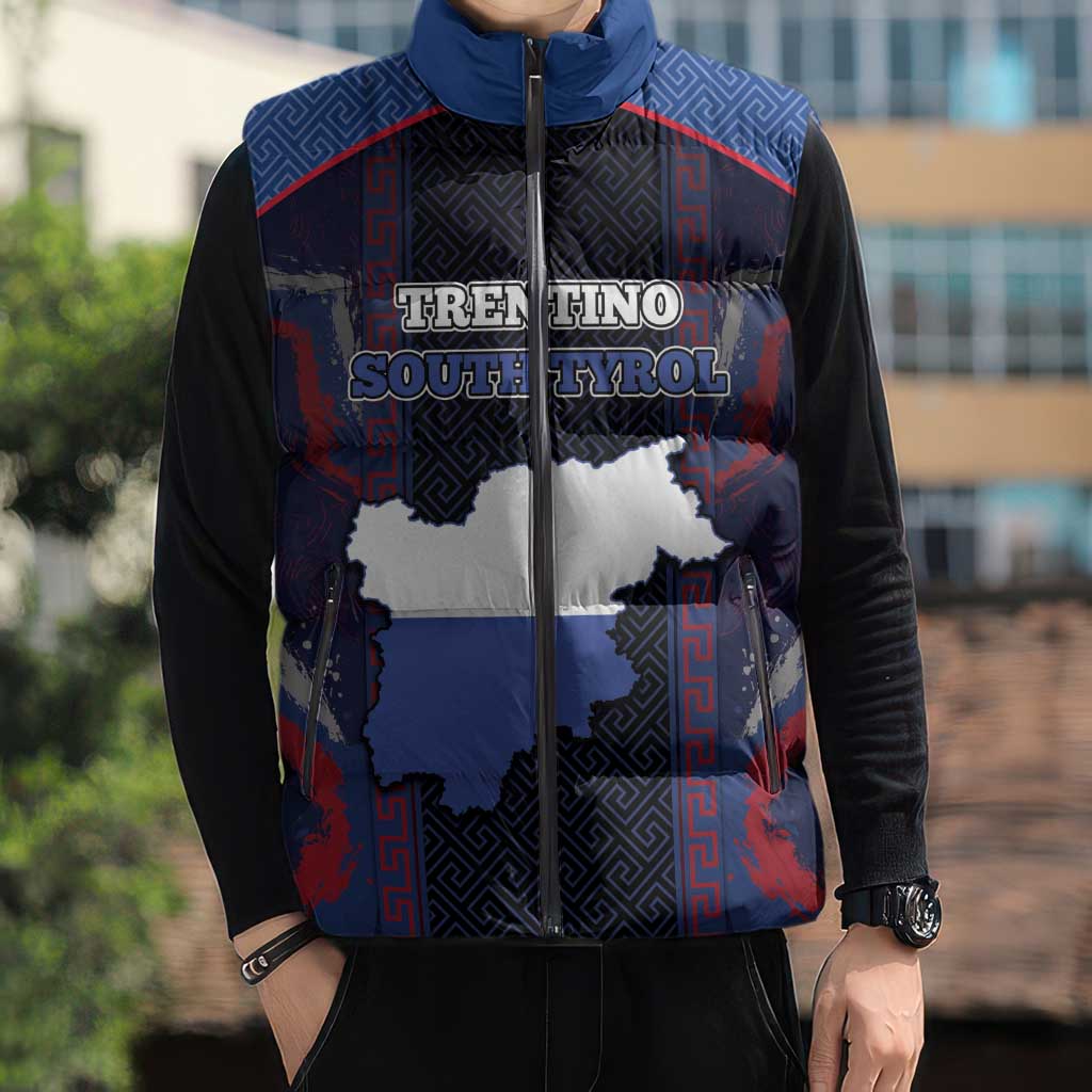Personalized Italy Trentino-South Tyrol Sleeveless Puffer Jacket Coat Of Arms Eagle And Roman Patterns