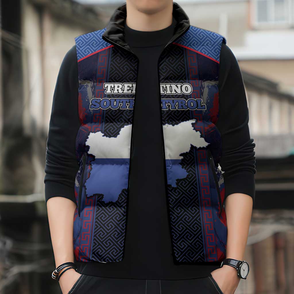 Personalized Italy Trentino-South Tyrol Sleeveless Puffer Jacket Coat Of Arms Eagle And Roman Patterns