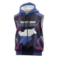 Personalized Italy Trentino-South Tyrol Sleeveless Zip Hoodie Coat Of Arms Eagle And Roman Patterns