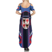 Personalized Italy Trentino-South Tyrol Summer Maxi Dress Coat Of Arms Eagle And Roman Patterns