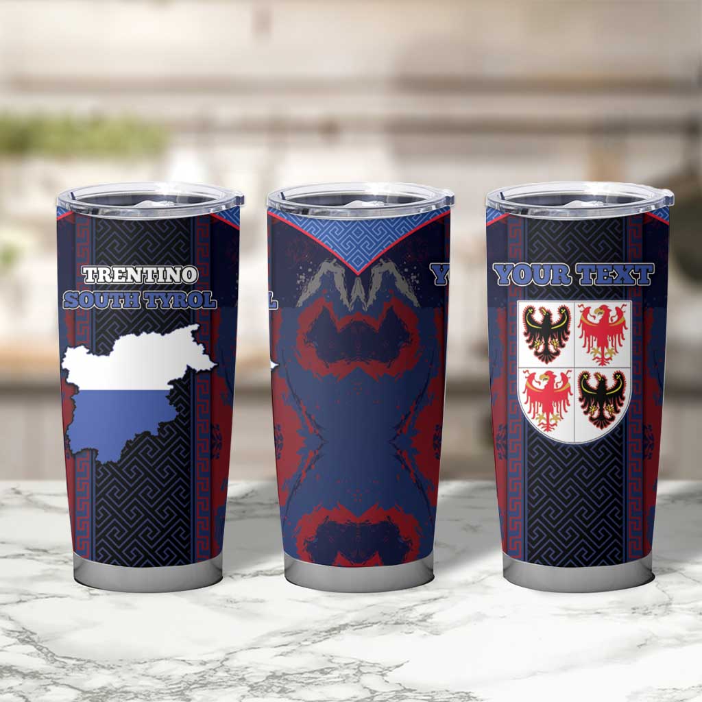 Personalized Italy Trentino-South Tyrol Tumbler Cup Coat Of Arms Eagle And Roman Patterns