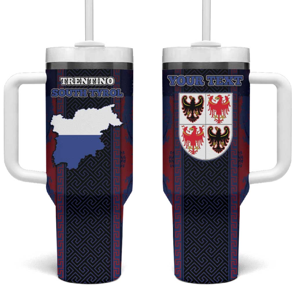 Personalized Italy Trentino-South Tyrol Tumbler With Handle Coat Of Arms Eagle And Roman Patterns