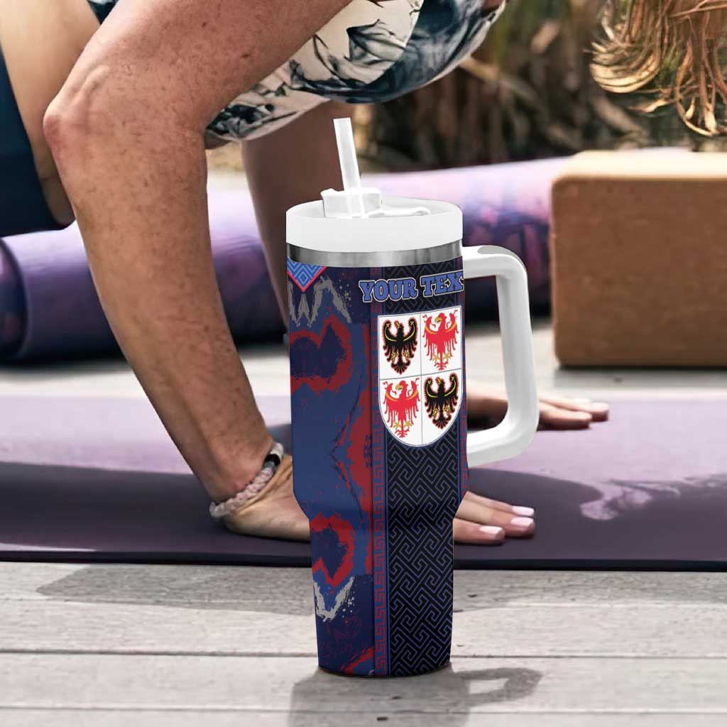 Personalized Italy Trentino-South Tyrol Tumbler With Handle Coat Of Arms Eagle And Roman Patterns