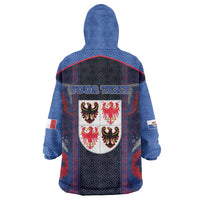 Personalized Italy Trentino-South Tyrol Wearable Blanket Hoodie Coat Of Arms Eagle And Roman Patterns