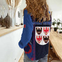 Personalized Italy Trentino-South Tyrol Women Casual Shirt Coat Of Arms Eagle And Roman Patterns