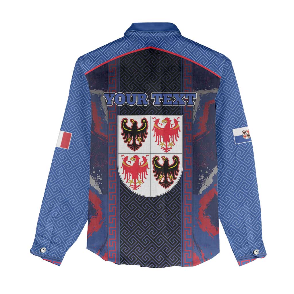 Personalized Italy Trentino-South Tyrol Women Casual Shirt Coat Of Arms Eagle And Roman Patterns