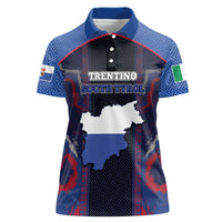 Personalized Italy Trentino-South Tyrol Women Polo Shirt Coat Of Arms Eagle And Roman Patterns