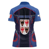 Personalized Italy Trentino-South Tyrol Women Polo Shirt Coat Of Arms Eagle And Roman Patterns