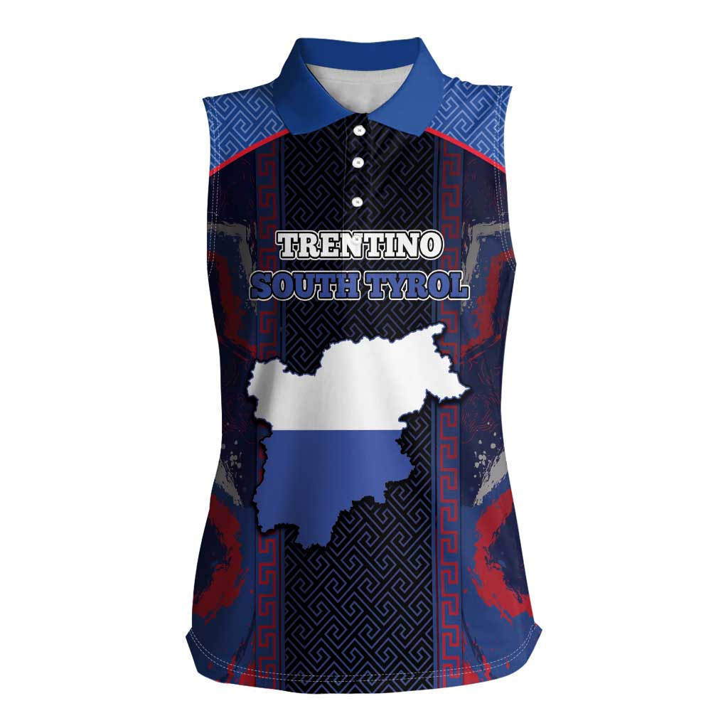 Personalized Italy Trentino-South Tyrol Women Sleeveless Polo Shirt Coat Of Arms Eagle And Roman Patterns