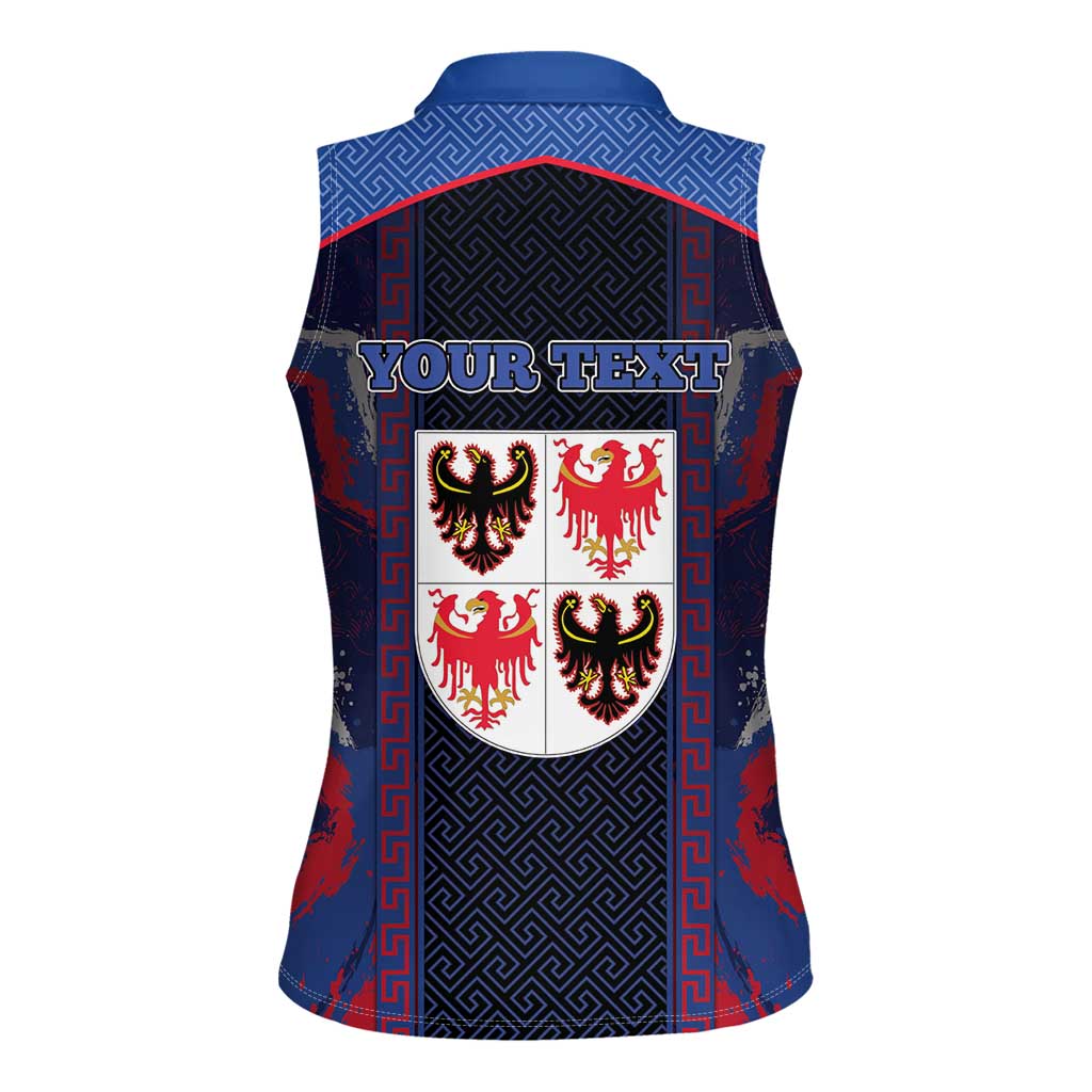 Personalized Italy Trentino-South Tyrol Women Sleeveless Polo Shirt Coat Of Arms Eagle And Roman Patterns