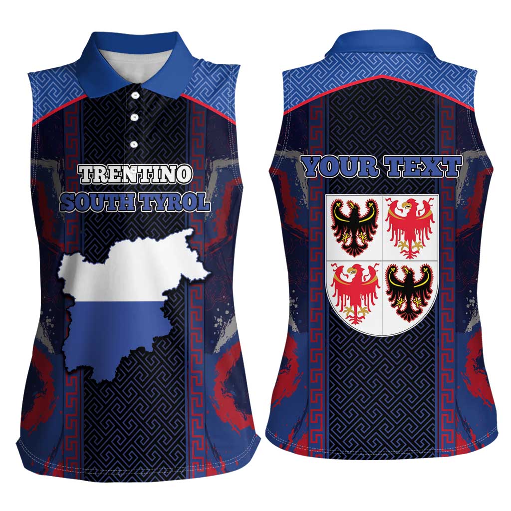 Personalized Italy Trentino-South Tyrol Women Sleeveless Polo Shirt Coat Of Arms Eagle And Roman Patterns