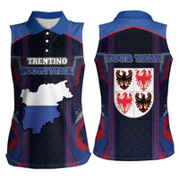 Personalized Italy Trentino-South Tyrol Women Sleeveless Polo Shirt Coat Of Arms Eagle And Roman Patterns