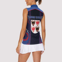 Personalized Italy Trentino-South Tyrol Women Sleeveless Polo Shirt Coat Of Arms Eagle And Roman Patterns