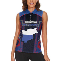 Personalized Italy Trentino-South Tyrol Women Sleeveless Polo Shirt Coat Of Arms Eagle And Roman Patterns