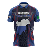 Personalized Italy Trentino-South Tyrol Zipper Polo Shirt Coat Of Arms Eagle And Roman Patterns