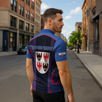 Personalized Italy Trentino-South Tyrol Zipper Polo Shirt Coat Of Arms Eagle And Roman Patterns