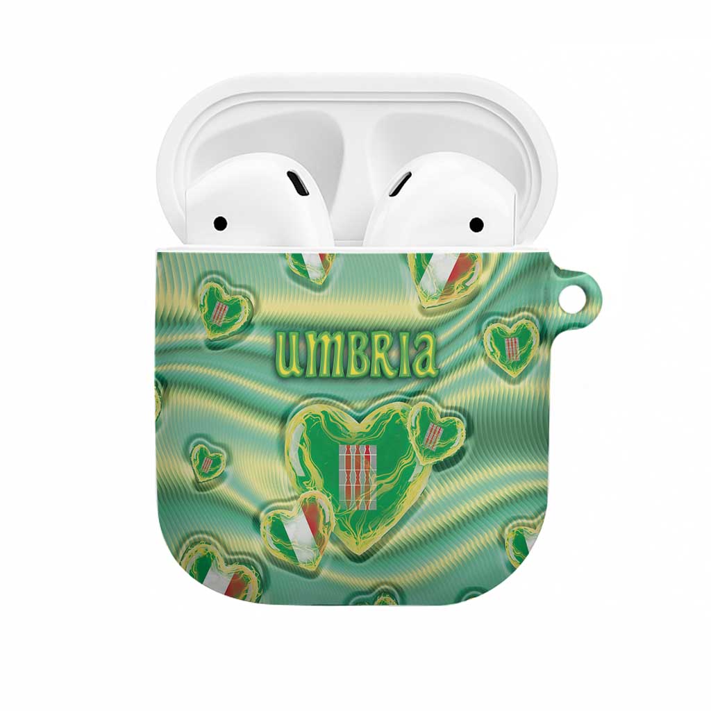 Italy Umbria AirPods Case Flag Emerald Heart Candy