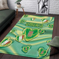 Italy Umbria Area Rug Flag Emerald Heart Candy