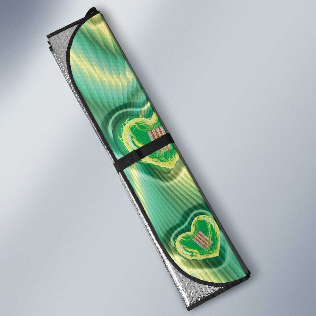 Italy Umbria Auto Sun Shade Flag Emerald Heart Candy