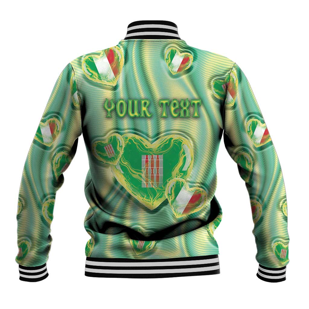 Personalized Italy Umbria Baseball Jacket Flag Emerald Heart Candy