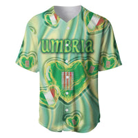 Personalized Italy Umbria Baseball Jersey Flag Emerald Heart Candy