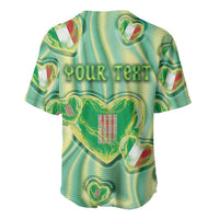 Personalized Italy Umbria Baseball Jersey Flag Emerald Heart Candy