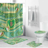 Italy Umbria Bathroom Set Flag Emerald Heart Candy