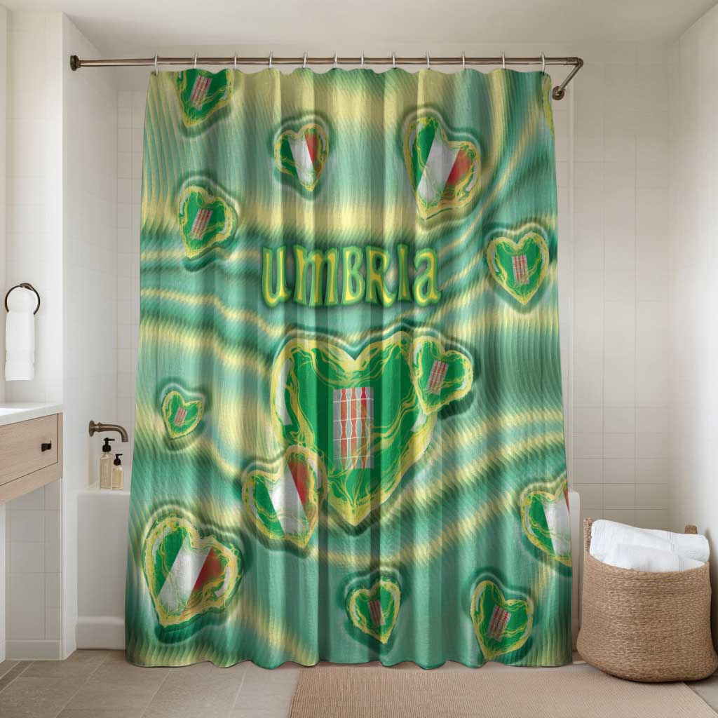 Italy Umbria Bathroom Set Flag Emerald Heart Candy
