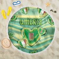 Italy Umbria Beach Blanket Flag Emerald Heart Candy
