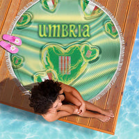 Italy Umbria Beach Blanket Flag Emerald Heart Candy